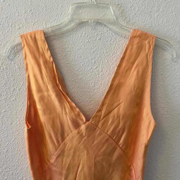 NWT Peppermayo Womens Dress Size 6 Audrey Vintage Slip Dress Satin Mango Shimmer - Picture 9 of 9